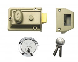 Yale Locks 77 Traditional Nightlatch Electro Nickle Brass SC Cylinder 60mm Backset Boxed £29.48